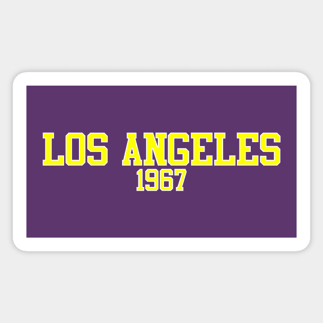 Los Angeles 1967 (variant) Sticker by GloopTrekker
